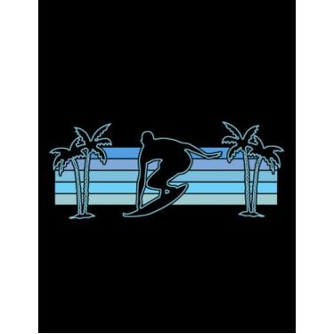 Imagem de Surfing Surfer Surfing Retro Notebook: Dated and Lined Book