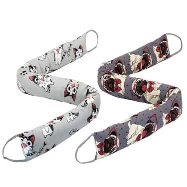 Imagem de SANFERGE Batente de Corrente de Ar de Porta Ponderado, Pacote com 2 Unidades de 36", Bloqueador de Porta Inferior, Preenchimento de Espaço de Luz e Ruído de Ar para Janela, Tela de (33 Polegadas)