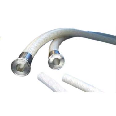 Imagem de Saint-Gobain AHJ421725 Tygon 3370 I.B. Tubo de mangueira de silicone reforçado com trança, 3,5 cm ID, 4,2 cm OD, 762 cm de comprimento