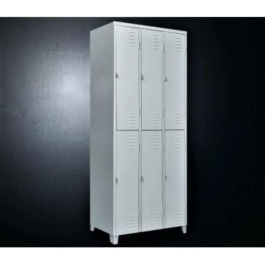 Imagem de Armário Roupeiro De Aço para Vestiário 6 Portas Locker  - DE ASTRO