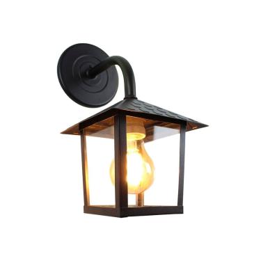 Imagem de Arandela Blumenau Colonial Nina Quadrada Vidro Liso E27 Bivolt