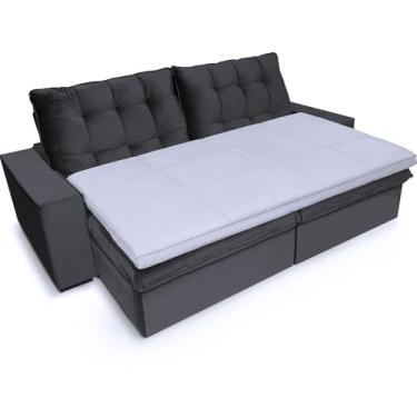 Imagem de Pillow Top para Sofá Retrátil e Reclinável de Fibras Macias Futon Almofada 90x180cm