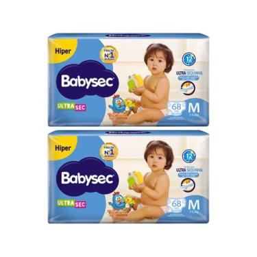 Imagem de Kit Fraldas Babysec Ultrasec Galinha Pintadinha - Tam. M 5 a 9,5kg 2 P