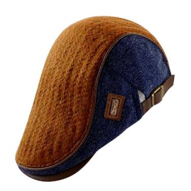 Imagem de Boina de Malha Chapéu Moda Outono Inverno Plana Design Italiano Unisse