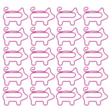 Imagem de 30 Unidades Marcador Para Decorações De Mesa Fichário Decorativo Suprimentos Para Decoração Rosa Pastas Rosa Fichário De Fotos Marcadores Para Escritório Clipe De Papel Animal