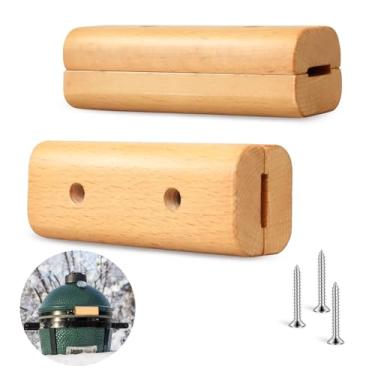 Imagem de FOTITM Substituição de cabo de madeira, acessórios grandes para ovos verdes, compatíveis com tamanhos grande, GG e XXL, inclui parafusos. (madeira de faia de 10 cm)