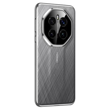 Imagem de FWYANZH Capa para Honor Magic 7 Pro/7, capa de couro galvanizado para negócios à prova de choque, fina, proteção de lente com tudo incluído, capa elegante, cinza, 7Pro