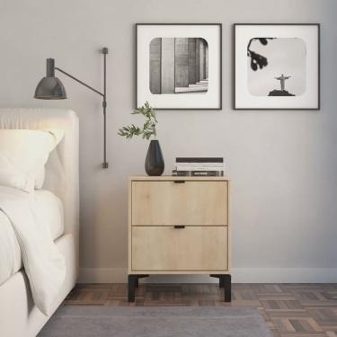 Imagem de Mesa de Cabeceira Falkk Queens 2 Gavetas