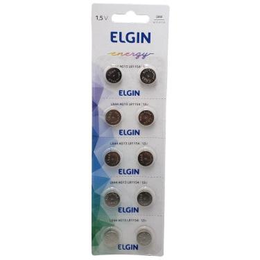 Imagem de Bateria Lr44 Ag13 Lr1154 Elgin Pilha Alcalina Original 1 Unidade
