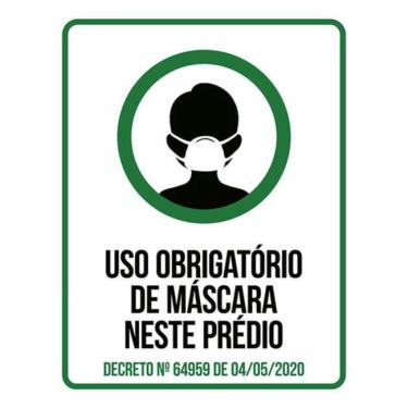 Imagem de Kit 5 Placas Higiene Utilize Álcool Gel Utilize Máscara