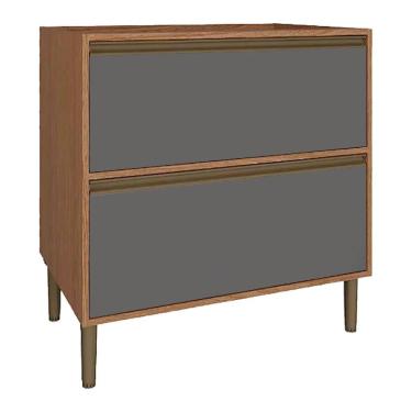 Imagem de Armario Balcao com 1 Porta 1 Gaveta Vitoria Rimo Carvalho/Areia