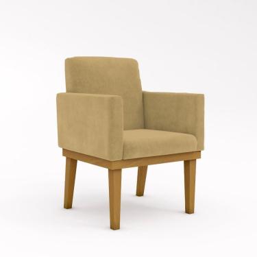 Imagem de Cadeira Reforçada Poltrona Home Office Estudos capuccino