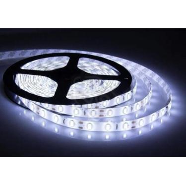 Imagem de Fita de led 5050 COM silicone 5m 300 leds 12v branco frio 6000k sem fo