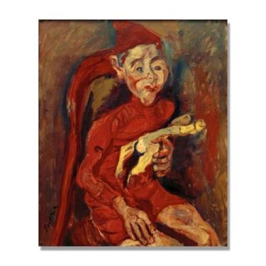 Imagem de Impressões em tela famosas. (Criança com brinquedos) por Chaim Soutine, reprodução em tela, imagem de arte de parede para decoração de casa. 60 x 72 cm-23,6 x 28,3 pol sem moldura