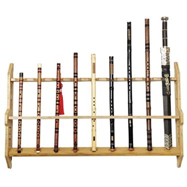 Imagem de Suporte de espada suporte de exibição de espadas suporte de parede de madeira para espadas suporte para katana de 3 a 9 níveis suporte para todas as espadas prateleira de exibição de espadas samurai