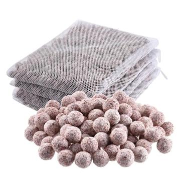 Imagem de JIHAQUA Anéis de filtro de cerâmica para aquário, biológica bola de cerâmica para água doce, tanque de peixes marinhos, filtro de vasilha, lagoa de carpas (vinho, 1,8 kg)