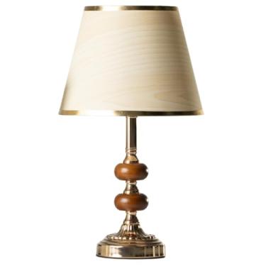 Imagem de Abajur De Mesa Gold Madeira Abajur Quarto Casal Abajour Cabeceira Abajur de Tomada