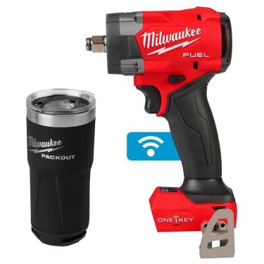 Imagem de Chave De Impacto 1/2" 18V Fuel Onekey Torque Sense 3061-20 + Copo Térmico 590ml 48-22-8392B Milwaukee
