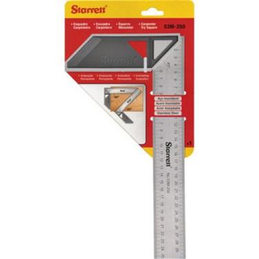 Imagem de Esquadro 10 250mm cabo aluminio - carpinteiro starrett k53m-250-s, UNI