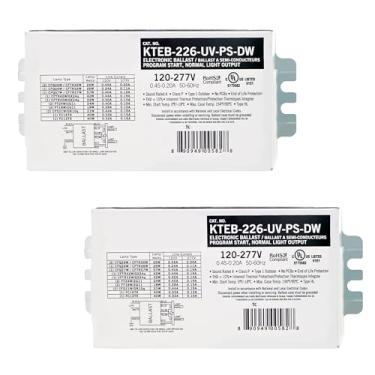 Imagem de OHLECTRIC Pacote Com 2 - Substituição Para Keystone Kteb-226-Uv-Ps-Dw, Lâmpada Fluorescente Compacta Reator Eletrônico, 26 Watts E Entrada De 120-277 V, Alto Fator Potência, Início Programa, Listada