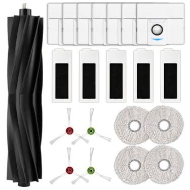 Imagem de (Pacote com 21) Peças de reposição Omni T20 para ECOVACS DEEBOT T20 Omni/ T20e Omni/ T20 Max/ T20 Pro Robot Vacuum, 1 escova de rolo, 4 escovas laterais, 7 sacos de pó, 5 filtros HEPA, 4 almofadas de