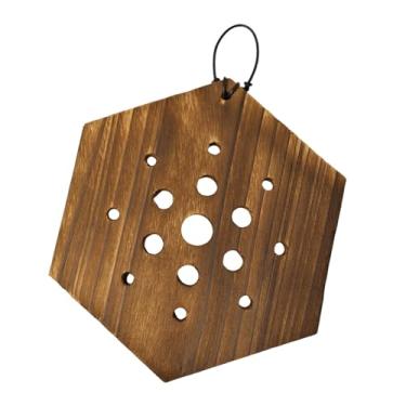 Imagem de Ioensy Suporte de parede para samambaia chifre de veado, estrutura de madeira para plantas trepadeiras, acessórios leves, economia de espaço, aparência, Hexagonal