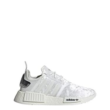 Imagem de adidas Tênis feminino NMD_R1, Branco cristal/branco cristal/prata M, 5.5