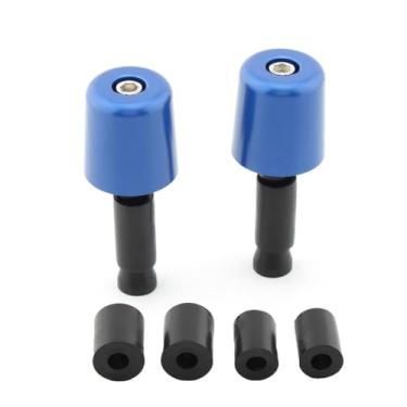 Imagem de FINMOKAL 2 peças 7/20.3 cm 22 mm CNC Alumínio Motocicleta Handle Bar End Plug Universal Handlebar Grips Bar End Caps Anti-Vibração (Azul)