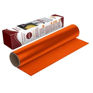 Imagem de Firefly Craft Lençol de vinil de transferência de calor regular | Vinil HTV | Vinil de ferro para Cricut e silhueta | Vinil de prensa térmica para camisetas – 30,48 cm x 50,80 cm, Deep Orange, 1 sheet, 1