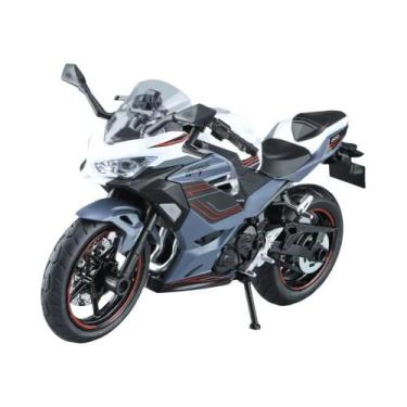 Imagem de Motocicleta De Brinquedo Kawasaki Ninja 400 Em Escala 1/12 Com Modelo 