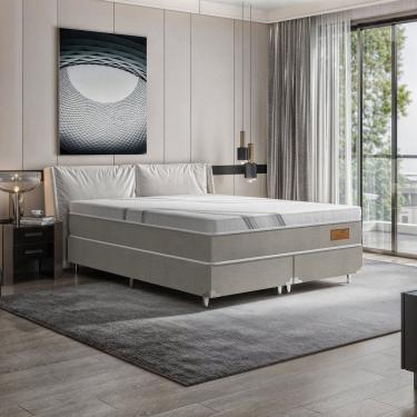 Imagem de Colchão para Casal com Molas 198cm X 158cm Cinza