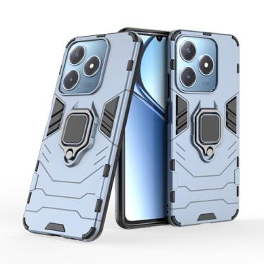 Imagem de Capa Protetora Magnética Anti-quedas para OPPO Realme C63 4G, Realme C61 4G, Realme Narzo N63, Suporte Giratório + Proteção Militar (Azul-marinho)