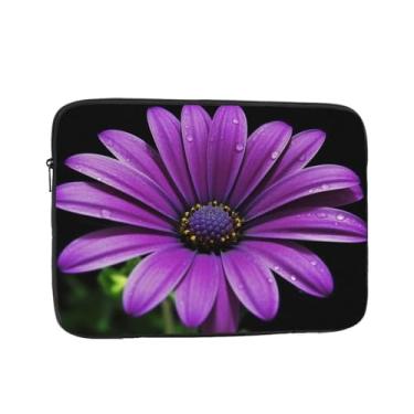 Imagem de Capa para laptop Daisy roxa de 13 polegadas, bolsa de transporte para computador, à prova de choque, capa protetora para notebook, bolsa portátil para laptop à prova d'água para homens e mulheres