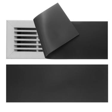 Imagem de PATIKIL Tampas de ventilação magnéticas retangulares 30 x 13 cm, 2 peças de capas bloqueadoras de ventilação de ar de piso capa à prova de som para teto de parede de piso doméstico, preto