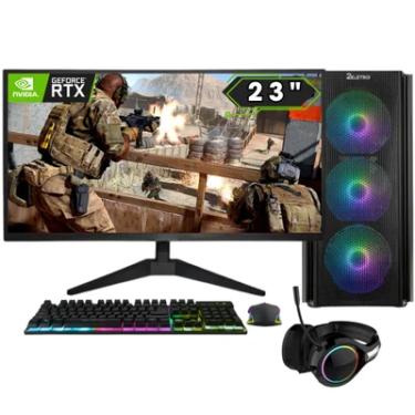 Imagem de PC Gamer Completo 2eletro Fps Intel Core i5 9400f, 16gb Ddr4, Geforce RTX 3050 8GB, SSD 480GB, Fonte 600w, Monitor 23"full Hd 75hz, Kit Gamer Com Headset - Pg2e-0120fp