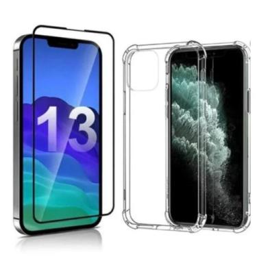 Imagem de Capa Capinha Para Iphone 13 Acrílica + Pelicula 3D - Inova