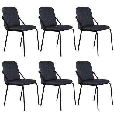 Imagem de Cadeira Bloom Fixa C-4 Pes S-braco 490x580x850 Mm C-6 Un Grafite Corriente Grafite Corriente