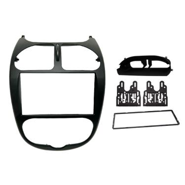 Imagem de Moldura Painel 2Din Multimidia MP5 Peugeot 206 2004 a 2008 Preta