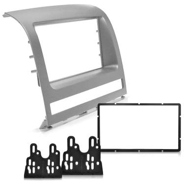 Imagem de Moldura Painel 2din Palio Strada Siena Idea 2008 2012 Prata