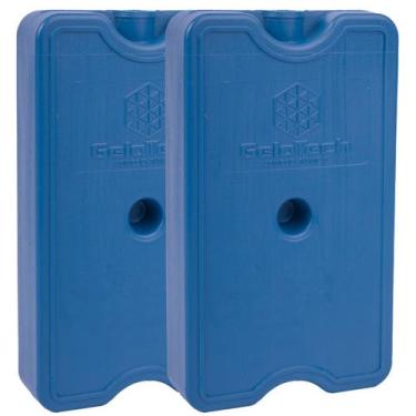 Imagem de Kit 2 Gelo Placa Gel Artificial Reutilizável Rígido 500ml - Gelotech