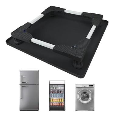 Imagem de Mini suporte de geladeira KUPAO Base ajustável universal preta