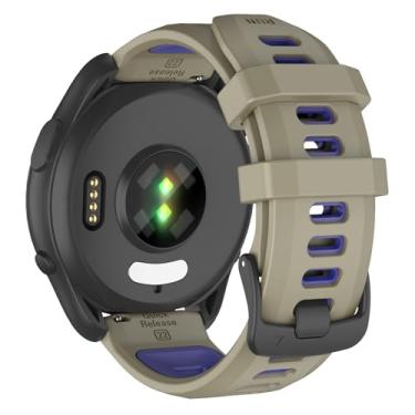 Imagem de ISABAKE Pulseira de relógio para Garmin Vivoactive 4/Venu 2, pulseira de silicone de liberação rápida de 22 mm compatível com Garmin Forerunner 570 de 47 mm/Forerunner 265/Forerunner 255/Venu 3