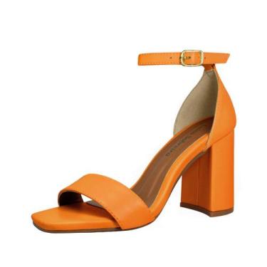 Imagem de Sandália Salto Alto Grosso Luiza Sobreira Laranja Mod. 2132, 35