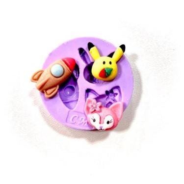 Imagem de F1360 molde de silicone foguete e bichos confeitaria biscuit - confeit