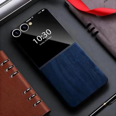 Imagem de Capa De Couro Com Padrão De Bambu Para Samsung Galaxy Z Flip 7 6 5 4 3