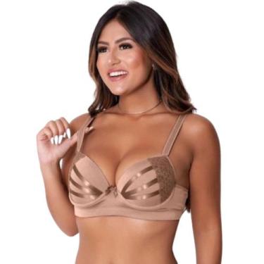 Imagem de Sutiã Reforçado De Bojo Sustentação Feminino Microfibra Íntimo Alça Re