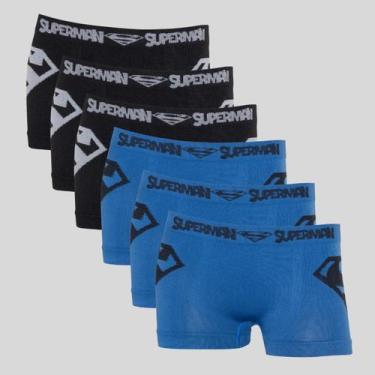 Imagem de Kit 6 Cueca Infantil Menino Herói Boxer Microfibra Elastano - Warner, 