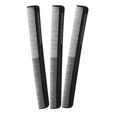 Imagem de Kit 3 Pente De Corte Long Anti Estático Íon 22cm 180ºc - SANTA CLARA, 