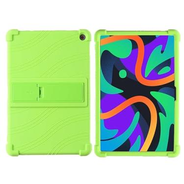 Imagem de fannayipin Capa para tablet Lenovo 10e Chromebook, compatível com crianças, de silicone macio, com suporte ajustável para tablet Lenovo 10e Chromebook