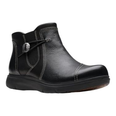 Imagem de Clarks Bota feminina Certina Joy no tornozelo, Couro preto, 36 BR